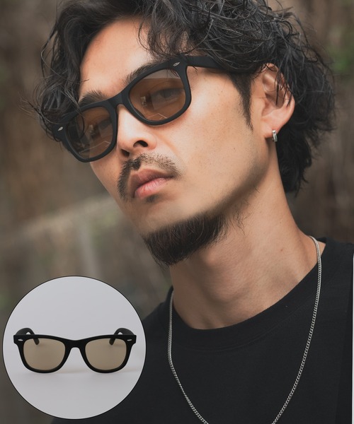 SIDEWAY STANCE(サイドウェイスタンス)の「【SIDEWAY STANCE】ウェリントンサングラス(サングラス・メンズ・ブルー/スモーク/ライトブラウン・FREE)」の2枚目の写真