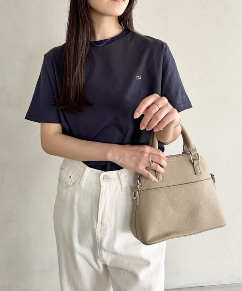 Niell（ニール）の「【H by FIGER/エイチ バイ フィガー】フラッグロゴ ワンポイント刺繍 クルーネック半袖Tシャツ（Tシャツ/カットソー・レディース・ホワイト/ブラック/グレー/ネイビー・S/L/M/XL）」の22枚目の写真