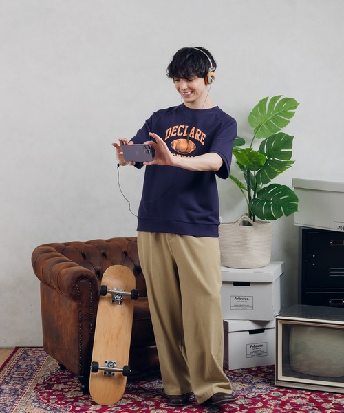 MUHET（ミュエータ）の「裏毛カレッジロゴスウェットTシャツ（Tシャツ/カットソー・レディース・レッド系その他/杢グレー/ネイビー・X-LARGE/MEDIUM）」の19枚目の写真