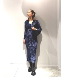 BLUE ステンドグラス ロングワンピース
