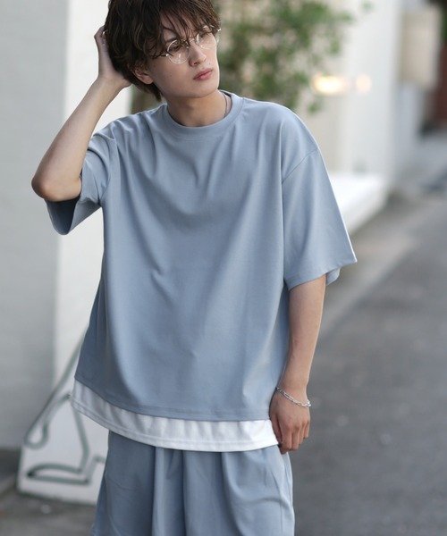 セール】フェイクレイヤード 半袖Tシャツ（Tシャツ/カットソー
