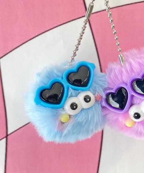 WEGO（ウィゴー）の「WEGO/ミニサングラスモンスターぬいぐるみキーホルダー（キーホルダー・レディース・ブルー/ホワイト/パープル/ピンク・FREE）」の10枚目の写真