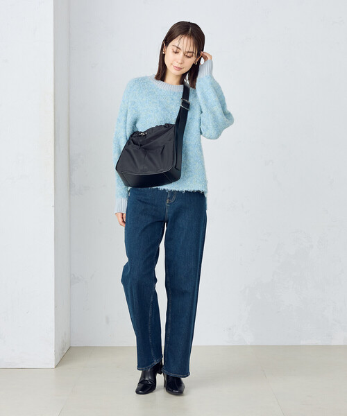 MONO COMME CA(モノコムサ)の「ワンハンドル ショルダートート(ショルダーバッグ・レディース・ブラック/モカ・FREE)」の3枚目の写真