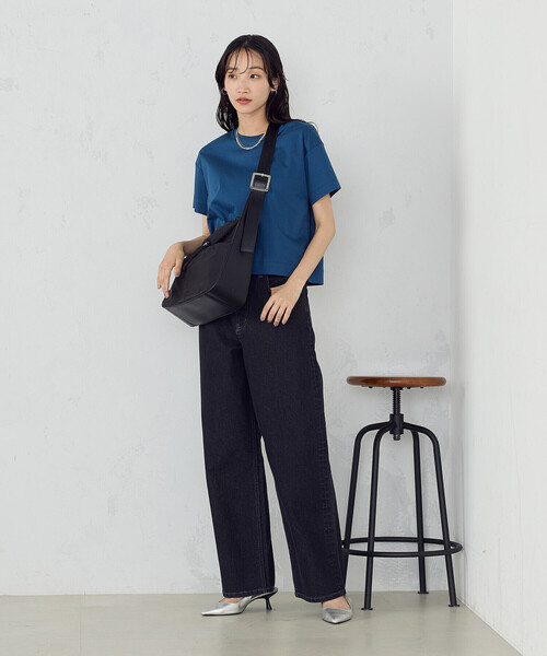 MONO COMME CA(モノコムサ)の「ワンハンドル ショルダートート(ショルダーバッグ・レディース・ブラック/モカ・FREE)」の5枚目の写真