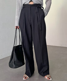 SHENERY | ピンストライプベルテッドスラックス(その他パンツ)