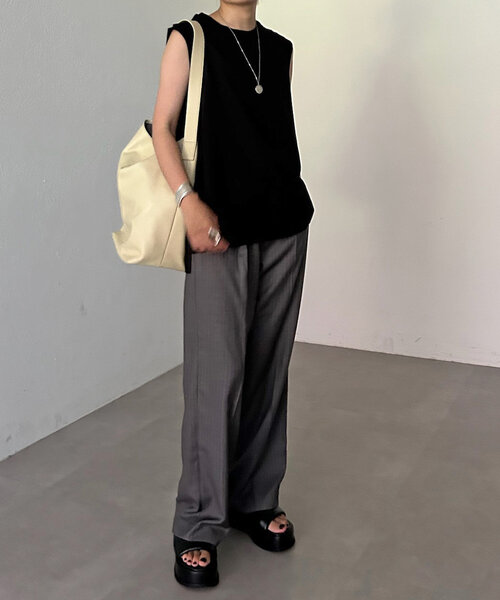 SHENERY（シーナリー）の「ピンストライプベルテッドスラックス（その他パンツ・レディース・グレー/ネイビー・36/38）」の22枚目の写真