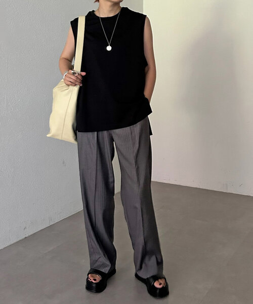 SHENERY（シーナリー）の「ピンストライプベルテッドスラックス（その他パンツ・レディース・グレー/ネイビー・36/38）」の21枚目の写真