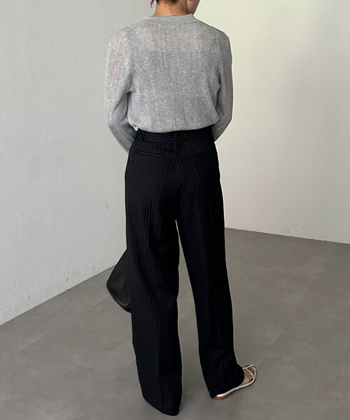 SHENERY（シーナリー）の「ピンストライプベルテッドスラックス（その他パンツ・レディース・グレー/ネイビー・36/38）」の10枚目の写真