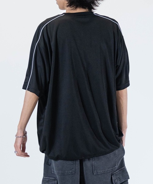 JOHN'S CLOSET(ジョンズクローゼット)の「【13】フロントプリント サッカーデザイン 半袖ゲームシャツ/ユニフォームシャツ(Tシャツ/カットソー・メンズ・ホワイト系1/ホワイト系2/ブラック系1/ブラック系2/ネイビー系1/ネイビー系2/ブラック系3/ホワイト系3/ネイビー系3・MEDIUM/LARGE)」の10枚目の写真