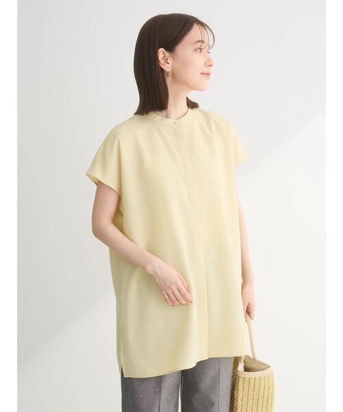 Green　Parks（グリーンパークス）の「接触冷感　比翼ボタンチュニック（チュニック・レディース・イエロー/オフホワイト/カーキ/ネイビー・FREE）」の22枚目の写真