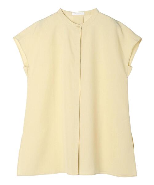 Green　Parks（グリーンパークス）の「接触冷感　比翼ボタンチュニック（チュニック・レディース・イエロー/オフホワイト/カーキ/ネイビー・FREE）」の7枚目の写真