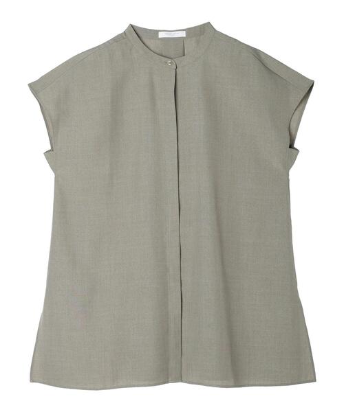 Green　Parks（グリーンパークス）の「接触冷感　比翼ボタンチュニック（チュニック・レディース・イエロー/オフホワイト/カーキ/ネイビー・FREE）」の6枚目の写真