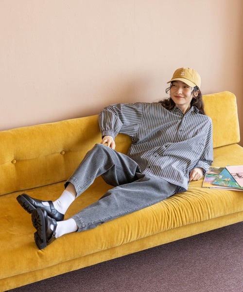 niko and...(ニコアンド)の「マーセW襟ボリュームシャツ(シャツ/ブラウス・レディース・ブルー/グリーン/ホワイト/パープル/オレンジ/チャコール・LONG/SHORT)」の7枚目の写真