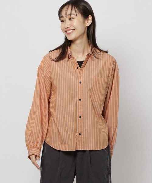 niko and...(ニコアンド)の「マーセW襟ボリュームシャツ(シャツ/ブラウス・レディース・ブルー/グリーン/ホワイト/パープル/オレンジ/チャコール・LONG/SHORT)」の18枚目の写真