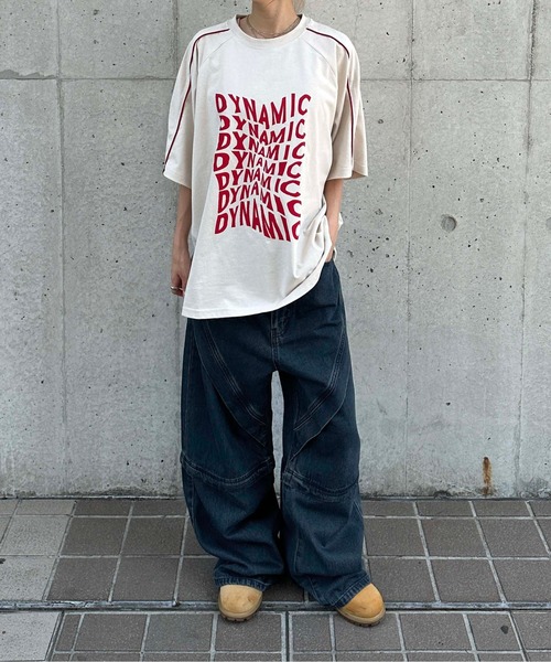 sedacle(セダクル)の「ウェーブロゴパイピングラインT(Tシャツ/カットソー・メンズ・マスタード/ブラウン/ボルドー/アイボリー・SMALL/MEDIUM/LARGE)」の9枚目の写真