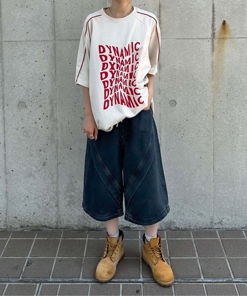 sedacle(セダクル)の「ウェーブロゴパイピングラインT(Tシャツ/カットソー・メンズ・マスタード/ブラウン/ボルドー/アイボリー・SMALL/MEDIUM/LARGE)」の13枚目の写真
