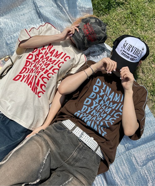 sedacle(セダクル)の「ウェーブロゴパイピングラインT(Tシャツ/カットソー・メンズ・マスタード/ブラウン/ボルドー/アイボリー・SMALL/MEDIUM/LARGE)」の5枚目の写真