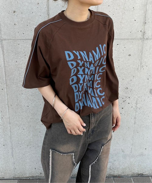 sedacle(セダクル)の「ウェーブロゴパイピングラインT(Tシャツ/カットソー・メンズ・マスタード/ブラウン/ボルドー/アイボリー・SMALL/MEDIUM/LARGE)」の14枚目の写真