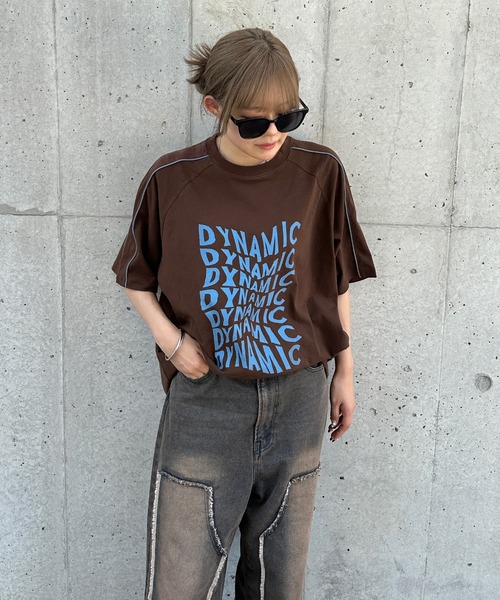 sedacle(セダクル)の「ウェーブロゴパイピングラインT(Tシャツ/カットソー・メンズ・マスタード/ブラウン/ボルドー/アイボリー・SMALL/MEDIUM/LARGE)」の15枚目の写真
