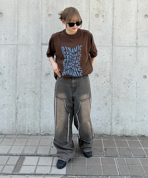 sedacle(セダクル)の「ウェーブロゴパイピングラインT(Tシャツ/カットソー・メンズ・マスタード/ブラウン/ボルドー/アイボリー・SMALL/MEDIUM/LARGE)」の17枚目の写真