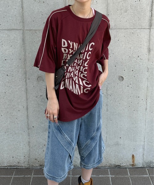 [ 洗える ] パイピングロゴTシャツ tシャツ ロゴ刺繍パイピングTシャツ レディース : ZOZOTOWN