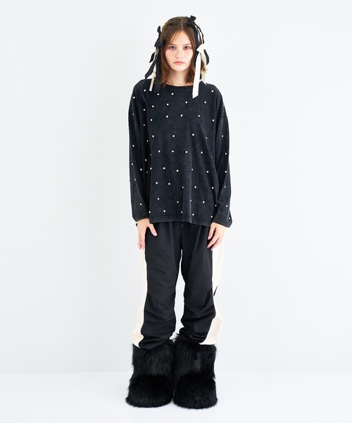 ANNA SUI NYC(アナ スイ エヌ ワイ シー)の「ヴィンテージライクビジューロングスリーブTシャツ(Tシャツ/カットソー・レディース・ブラック・FREE)」の6枚目の写真