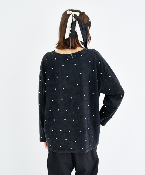 ANNA SUI NYC(アナ スイ エヌ ワイ シー)の「ヴィンテージライクビジューロングスリーブTシャツ(Tシャツ/カットソー・レディース・ブラック・FREE)」の4枚目の写真