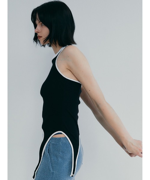 Cotton Rib Bicolor Reversible Tank Top