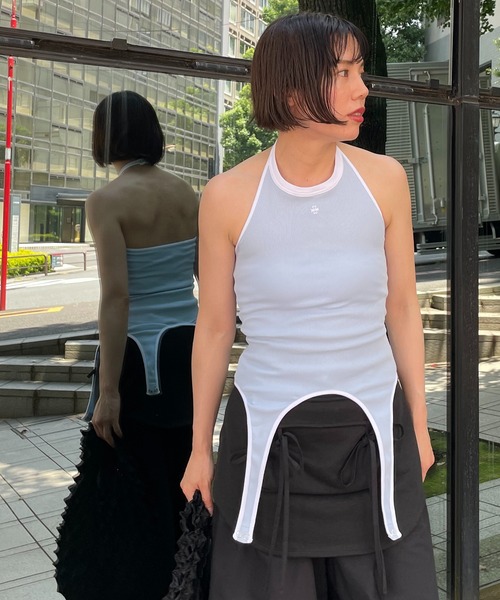 Cotton Rib Bicolor Reversible Tank Top