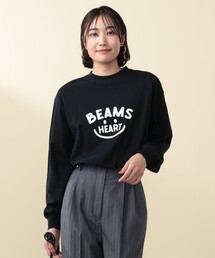 BEAMS HEART | スマイルロゴ ロングスリーブTシャツ(Tシャツ/カットソー)
