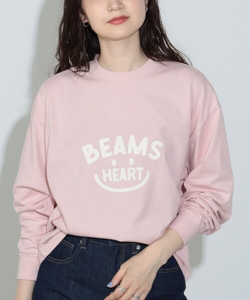 theVirgins ハートロゴ 長袖Tシャツ ピンク 伊勢丹新宿店限定カラー heart logo knit | the