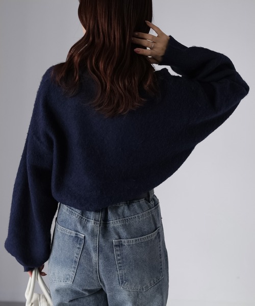 Riberry(リベリー)の「起毛ロゴジャガードニット(ニット/セーター・レディース・杢グレー/ネイビー系2/ネイビー系1/グレー系1/ホワイト系1/ホワイト系2/ネイビー系3・FREE)」の16枚目の写真