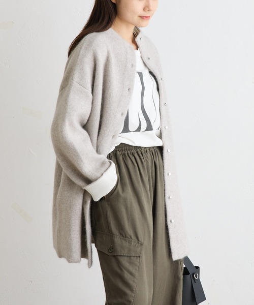 PUAL CE CIN（ピュアルセシン）の「Wフェイスニットハーフニットコート