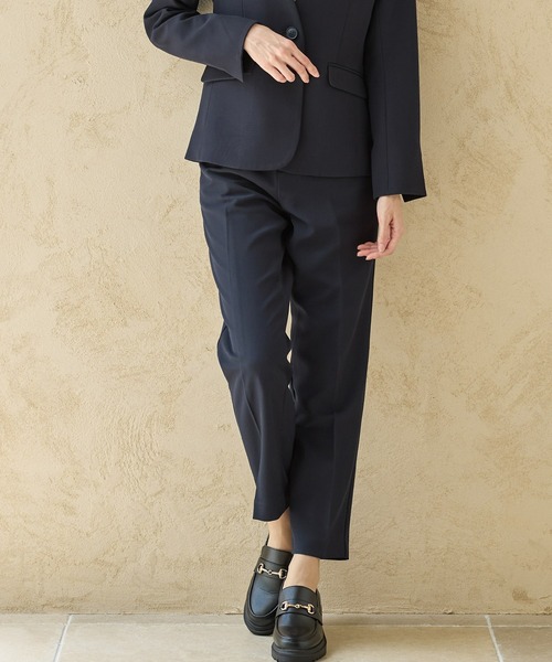 Honeys(ハニーズ)の「【ストレッチ/ウォッシャブル/イージーケア】センタープレスパンツ(股下66cm)(スラックス・レディース・ネイビー/ベージュ/杢グレー/ブラック・3L/LL/L/M/S)」の15枚目の写真