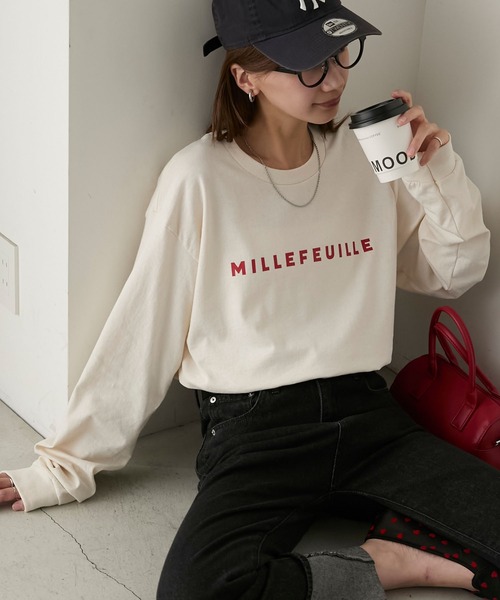 GILDAN(ギルダン)の「GILDAN アソートロゴ オーバーサイズ プリント ロンTEE(Tシャツ/カットソー・レディース・チャコールグレー/オフホワイト/ネイビー/キナリ/ブラック/オートミール/ベージュ/ホワイト/杢グレー/ネイビー系/アイボリー/ホワイト系・S/L/M)」の20枚目の写真