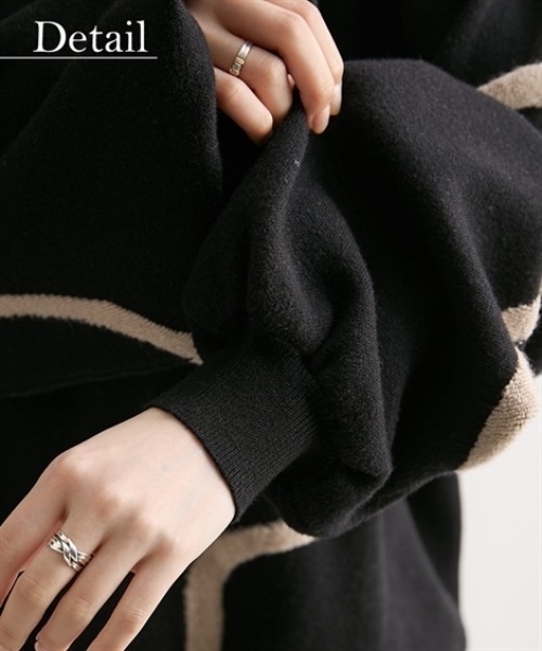 Soiunique（スワユニーク）の「アート柄ジャガードニット ［Soiunique］（ニット/セーター・レディース・グレー系/ブラック系・LL/L/M）」の18枚目の写真