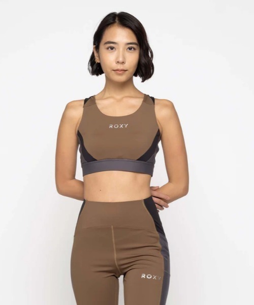 ROXY(ロキシー)の「JUMP HIGH METALLIC B/ロキシー水陸両用速乾UVカットフィットネスブラ(スポーツブラ・レディース・ブラウン/ブルー/ブラック・LARGE/MEDIUM/SMALL)」の2枚目の写真