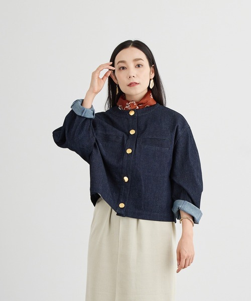 【セール】デニムショートジャケット（デニムジャケット）｜NICOLE white（ニコルホワイト）