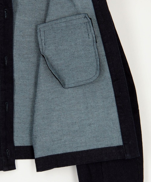 NICOLE white（ニコルホワイト）の「デニムショートジャケット（デニムジャケット・レディース・ブラック/インディゴブルー・FREE）」の9枚目の写真