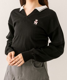 OLIVE des OLIVE | クマ刺繍ニットトップス(ニット/セーター)