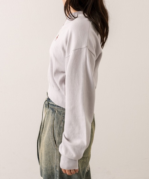 OLIVE des OLIVE（オリーブデオリーブ）の「クマ刺繍ニットトップス（ニット/セーター・レディース・オフホワイト/サックスブルー/ブラック/モカ・FREE）」の11枚目の写真