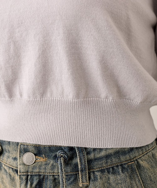 OLIVE des OLIVE（オリーブデオリーブ）の「クマ刺繍ニットトップス（ニット/セーター・レディース・オフホワイト/サックスブルー/ブラック/モカ・FREE）」の5枚目の写真
