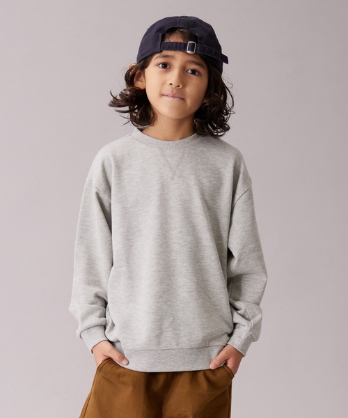 PAIRMANON STREET（ペアマノンストリート）の「【PAIRMANON STREET】裏毛 ガゼット付き シンプル トレーナー（スウェット・キッズ・ブルー/ブラック系その他/グレー/ブラウン系その他2/グリーン/ホワイト/ブラック/グレー系その他・160/100/90/140/120/130/110/150）」の4枚目の写真