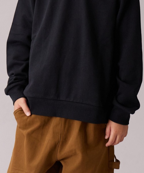 PAIRMANON STREET（ペアマノンストリート）の「【PAIRMANON STREET】裏毛 ガゼット付き シンプル トレーナー（スウェット・キッズ・ブルー/ブラック系その他/グレー/ブラウン系その他2/グリーン/ホワイト/ブラック/グレー系その他・160/100/90/140/120/130/110/150）」の9枚目の写真