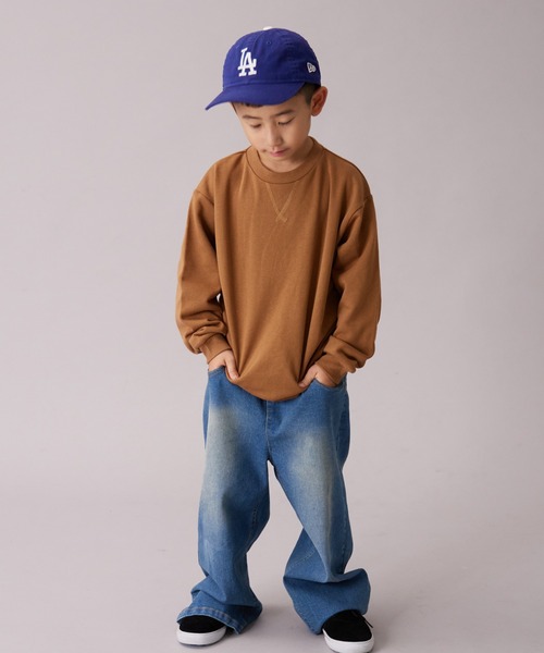 PAIRMANON STREET（ペアマノンストリート）の「【PAIRMANON STREET】裏毛 ガゼット付き シンプル トレーナー（スウェット・キッズ・ブルー/ブラック系その他/グレー/ブラウン系その他2/グリーン/ホワイト/ブラック/グレー系その他・160/100/90/140/120/130/110/150）」の20枚目の写真