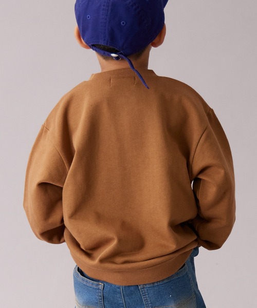 PAIRMANON STREET（ペアマノンストリート）の「【PAIRMANON STREET】裏毛 ガゼット付き シンプル トレーナー（スウェット・キッズ・ブルー/ブラック系その他/グレー/ブラウン系その他2/グリーン/ホワイト/ブラック/グレー系その他・160/100/90/140/120/130/110/150）」の21枚目の写真