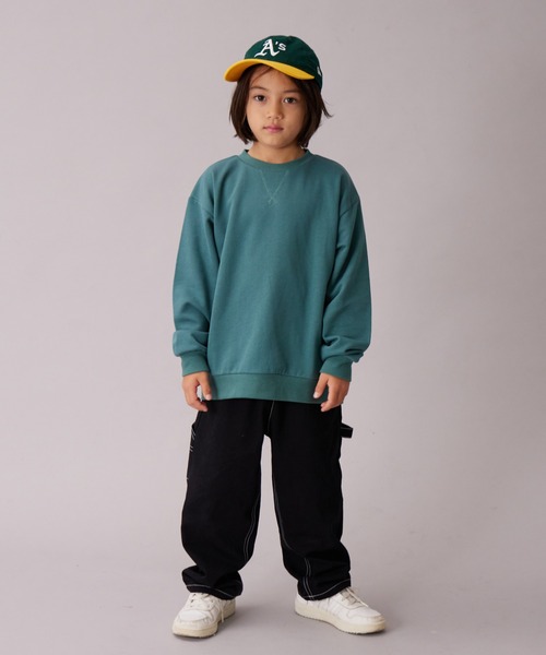 PAIRMANON STREET（ペアマノンストリート）の「【PAIRMANON STREET】裏毛 ガゼット付き シンプル トレーナー（スウェット・キッズ・ブルー/ブラック系その他/グレー/ブラウン系その他2/グリーン/ホワイト/ブラック/グレー系その他・160/100/90/140/120/130/110/150）」の22枚目の写真