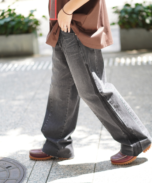 Wrangler（ラングラー）の「Wrangler / ラングラー WREMAKE BROKEN DENIM　WM0799（デニムパンツ・メンズ・ブラック/ネイビー・MEDIUM/LARGE）」の2枚目の写真