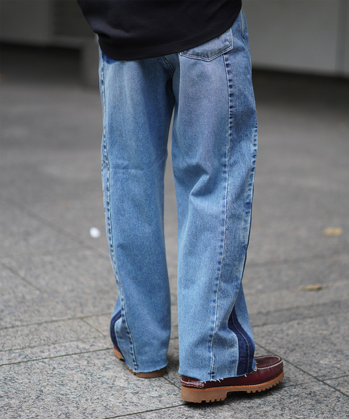 Wrangler（ラングラー）の「Wrangler / ラングラー WREMAKE BROKEN DENIM　WM0799（デニムパンツ・メンズ・ブラック/ネイビー・MEDIUM/LARGE）」の11枚目の写真
