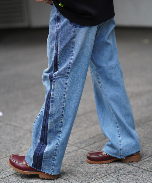 Wrangler（ラングラー）の「Wrangler / ラングラー WREMAKE BROKEN DENIM　WM0799（デニムパンツ・メンズ・ブラック/ネイビー・MEDIUM/LARGE）」の12枚目の写真